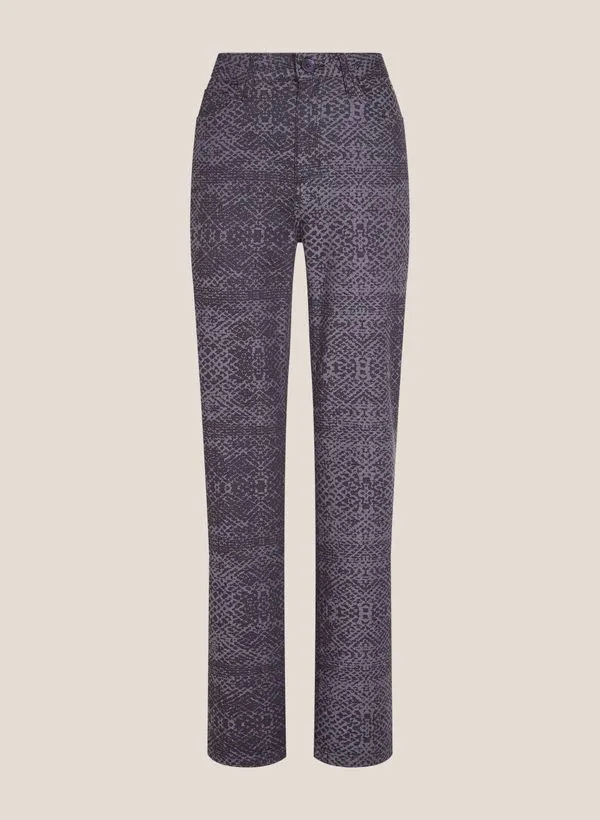 Calça Sarja Reta Jacquard Sara Dudalina Feminina 40