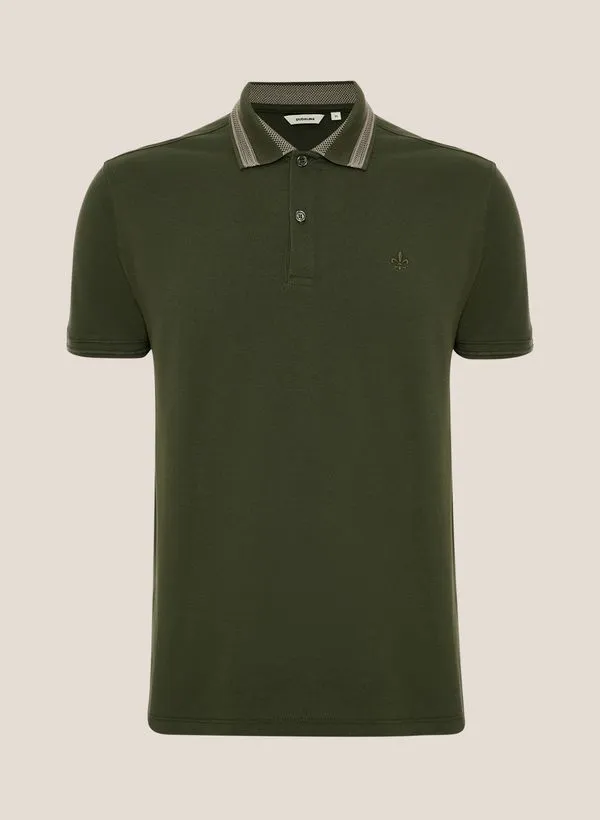 Polo Gola Jacquard Relevo Dudalina Masculina M