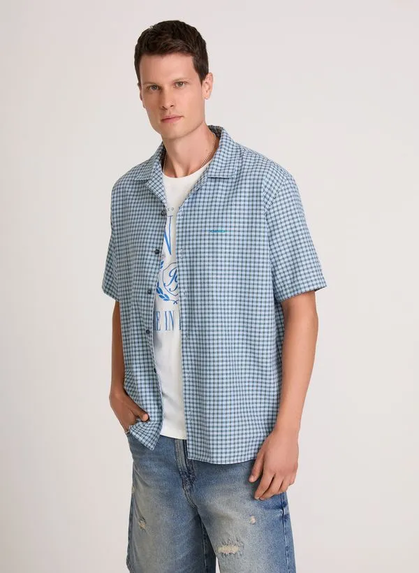 Camisa Oversized Over Preppy Plaid John John Masculina P
