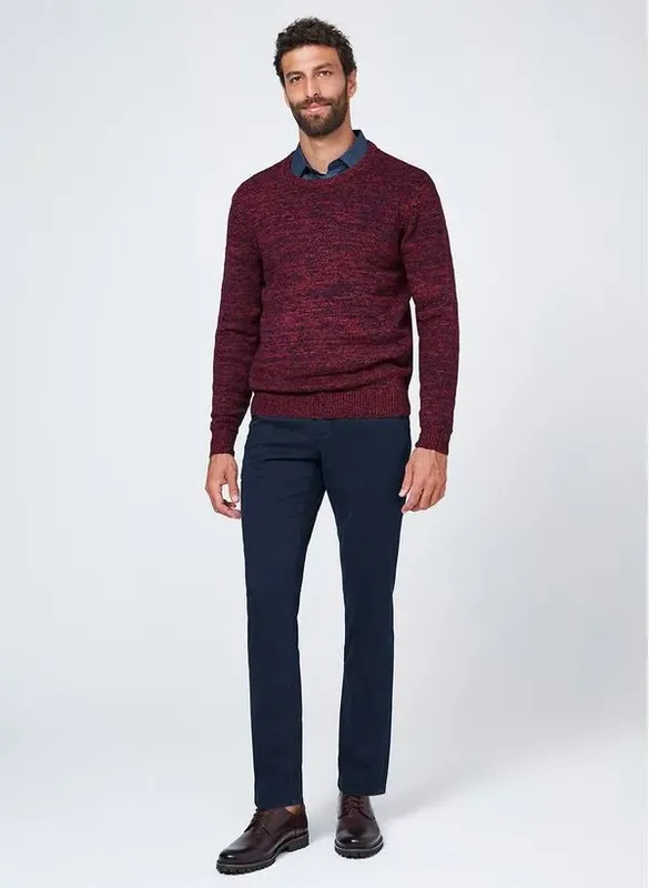 Suéter Tricot Rajado Bicolor Dudalina Masculina GG