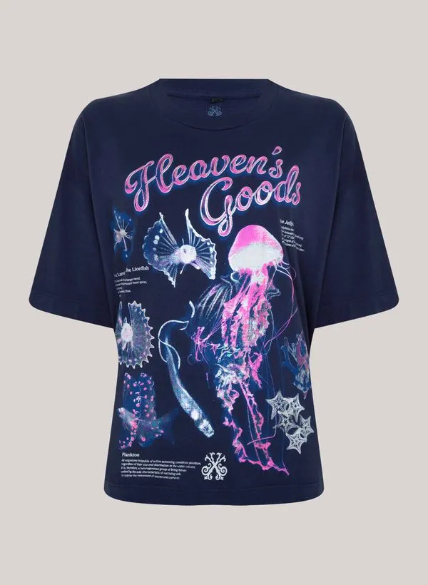 Camiseta Reta Heaven Goods John John Feminina GG