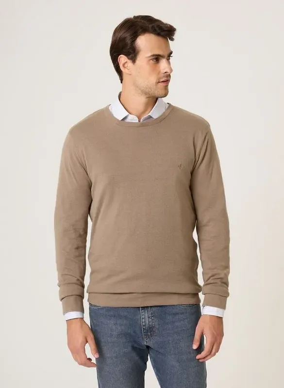 Suéter Tricot Dupla Face Cotton Dudalina Masculina G