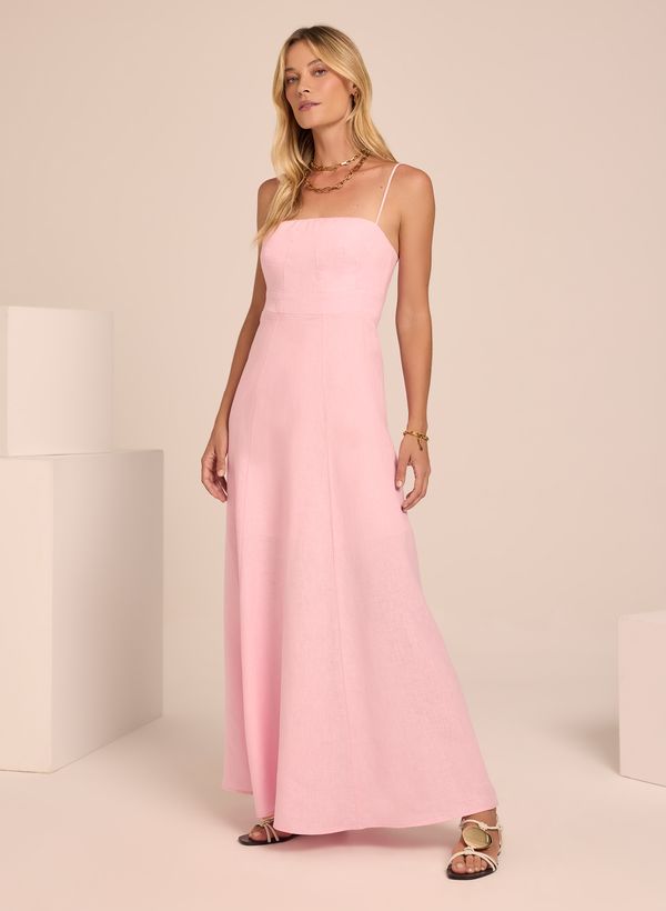 Vestido Le Lis Bella Linho Longo Feminino 34