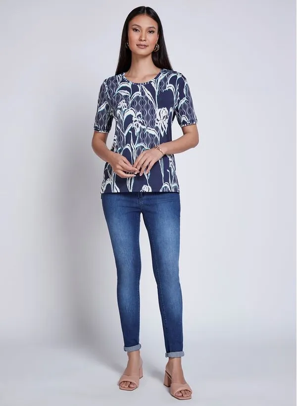 Blusa Pima Estampa Andy Dudalina Feminina P