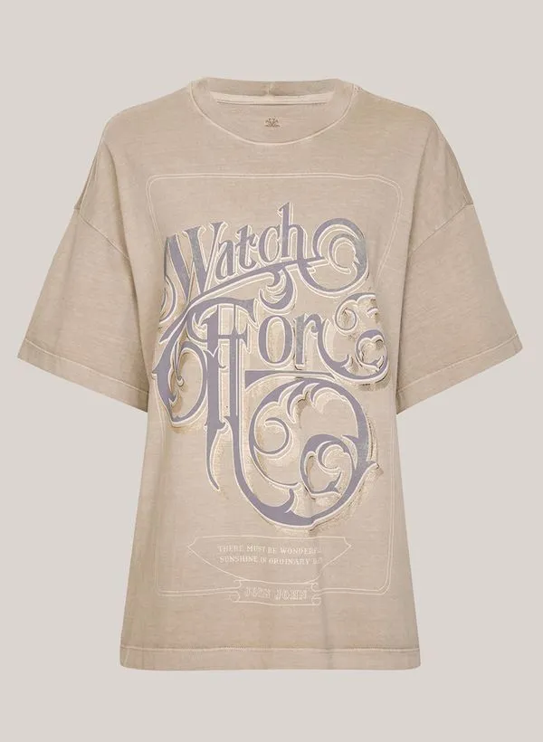 Camiseta Oversized Watch For John John Feminina G