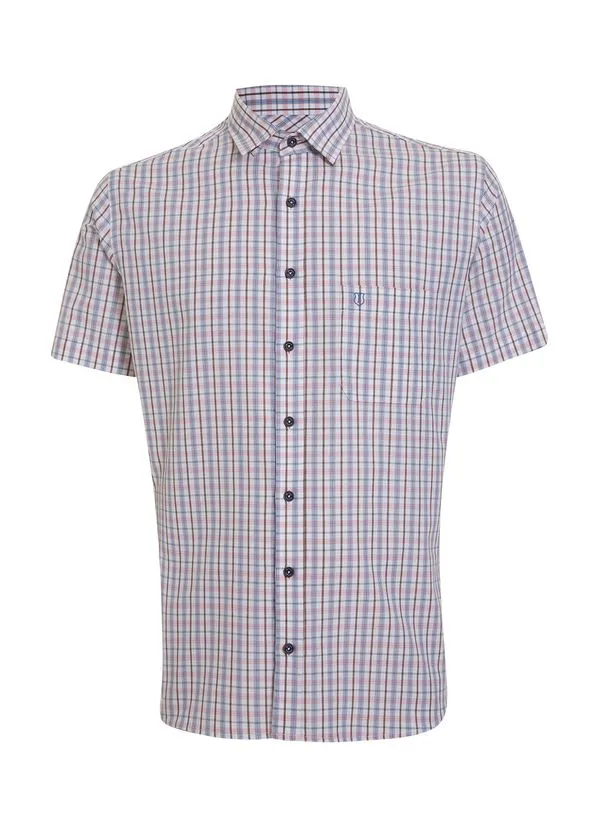 Camisa Comfort Fit Mix Azul Masculina Individual 3