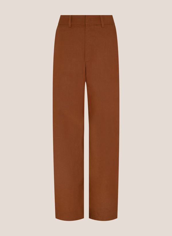 Calça Reta Pregas Dudalina Feminina 38
