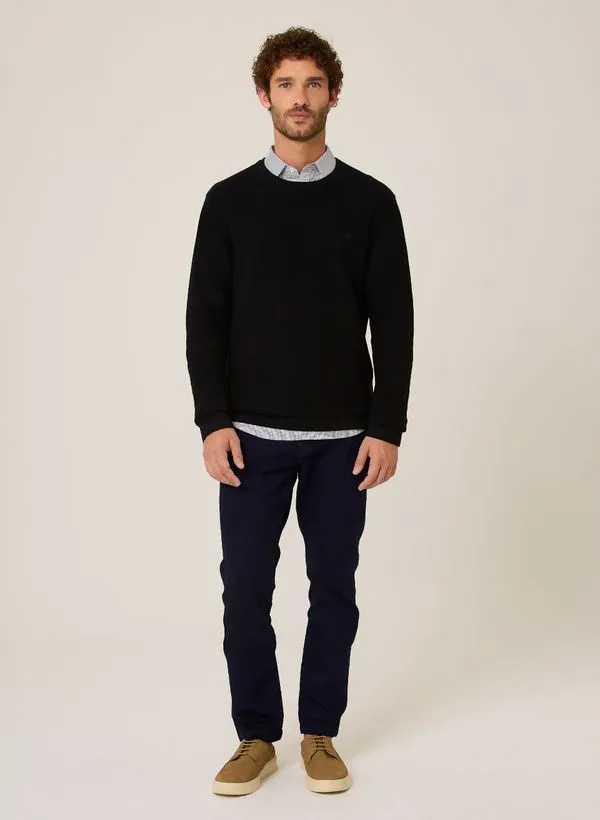 Suéter Tricot Graphic Texture Dudalina Masculino P