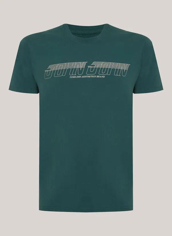 Camiseta Slim Fit Frequency Verde John John Masculina M