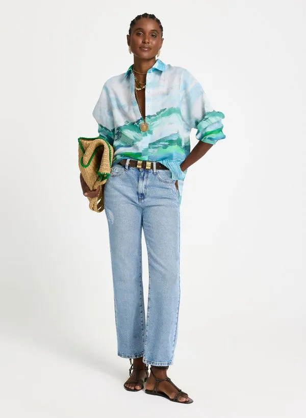 Calça Le Lis Reta Thalessa Jeans Feminina 50