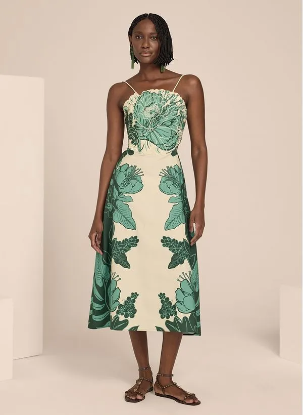 Vestido Le Lis Tassiana Midi Feminino 42