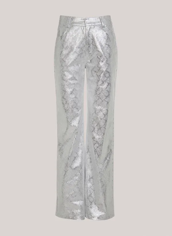 Calça Reta White Snake John John Feminina 36