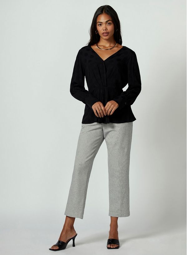 Blusa Prega Decote V Dudalina Feminina GG