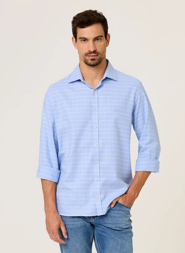 Camisa Comfort Fit Oxford Xadrez Dudalina Masculina 8