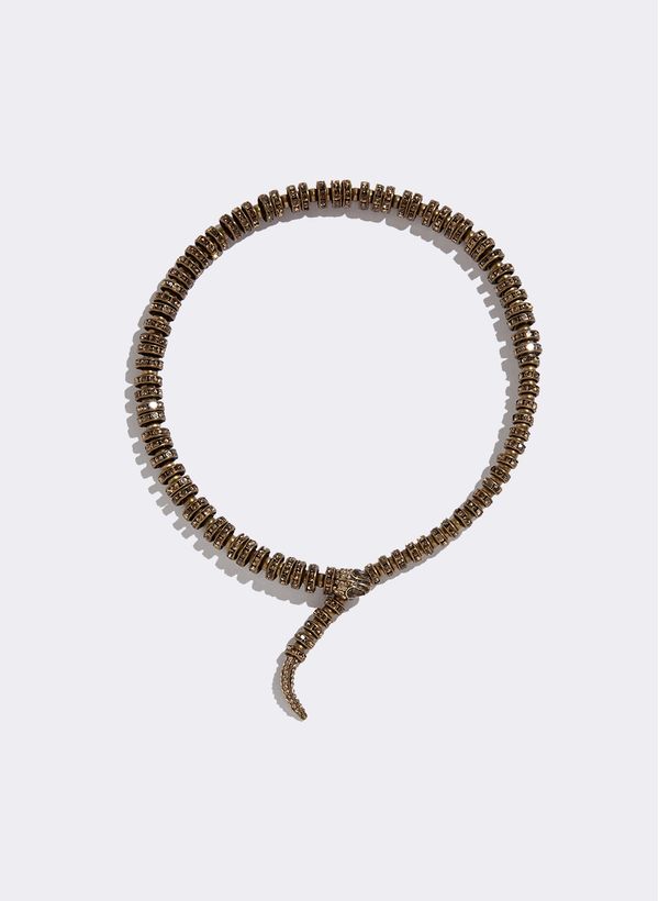 Colar Bo.Bô Snake Old Gold Feminino UN