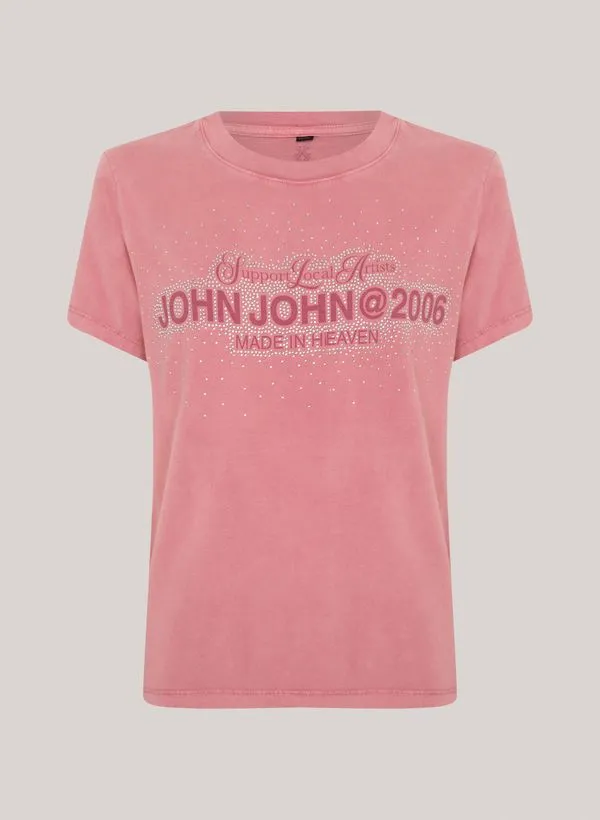 Camiseta Reta Crystal Spray John John Feminina GG