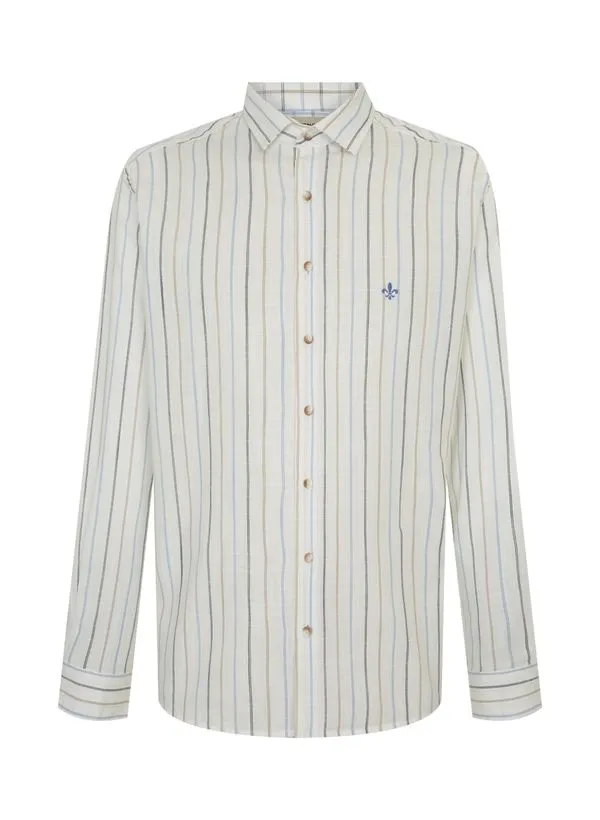 Camisa Slim Fit Flamê Listrada Dudalina Masculina 4
