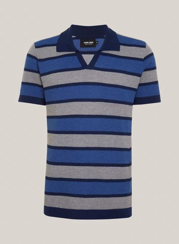 Polo Reta Listras Azul John John Masculina GG