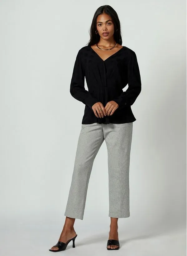 Blusa Prega Decote V Dudalina Feminina G