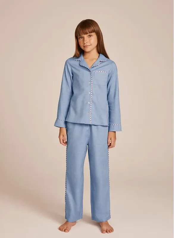 Pijama Le Lis Casa Manga Longa Jeans Petit 08