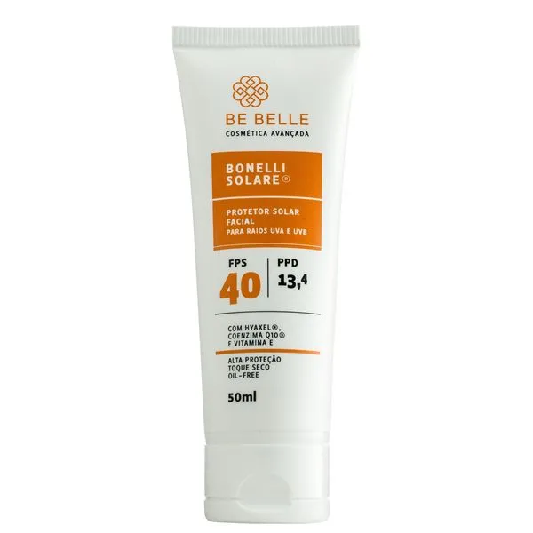 Protetor Solar Facial Be Belle Bonelli Solare FPS40 50ml