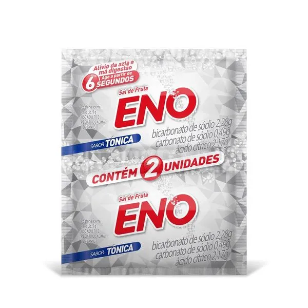 Sal de Fruta Eno 2,24g + 0,50g + 2,13g Sabor Tônica Pó Efervescente 2 Sachês