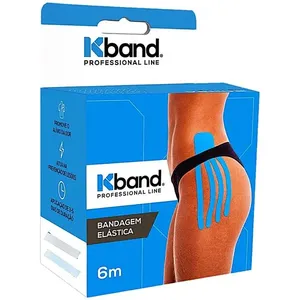 Bandagem Elástica Adesiva Kinesio Kband 5cm x 6m Azul