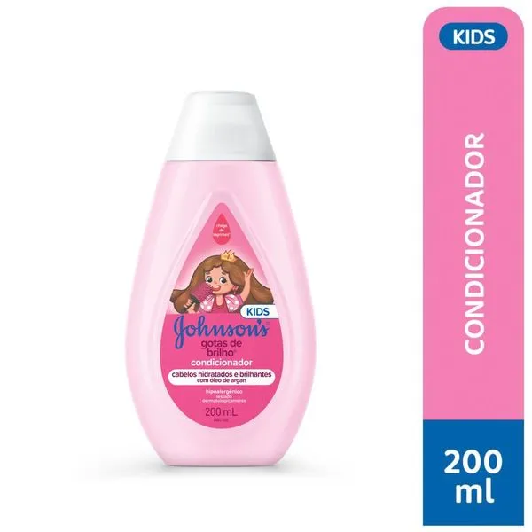 Condicionador Infantil Johnson's Baby Gotas de Brilho 200ml
