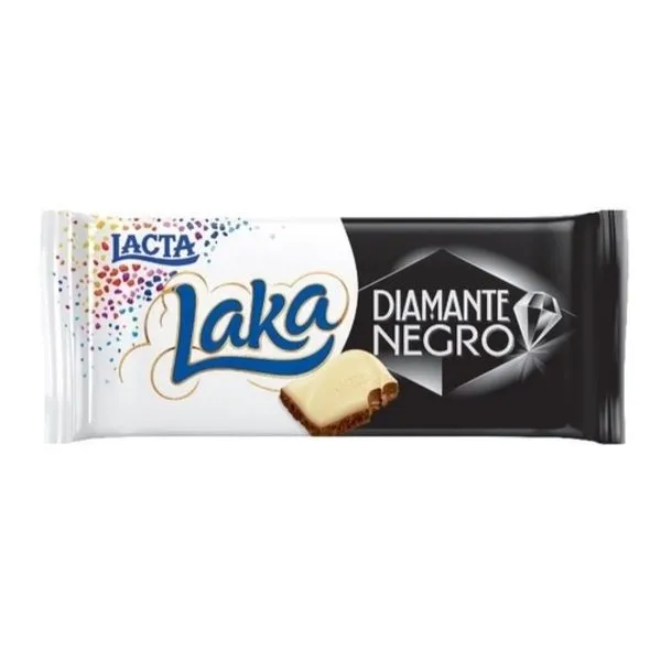 Tablete de Chocolate Lacta Laka Diamante Negro 90g