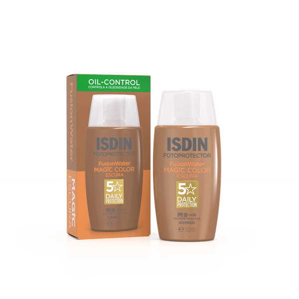 Protetor Solar Facial ISDIN Fusion Water Color FPS50 Cor Escura 50ml