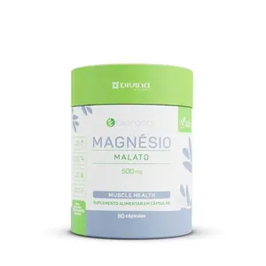 Magnésio Malato Vegan 500mg Bioroots 60 cápsulas