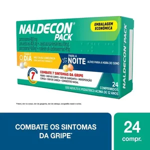 Naldecon Pack Dia e Noite 400mg + 20mg + 4mg 24 Comprimidos