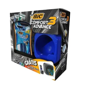 Kit Aparelho de Barbear Descartável Bic Comfort 3 Advanced 2 Unidades + Brinde Suporte para Celular