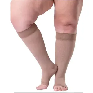 Meia 3/4 Reduce Sigvaris 30-40 mmHg Aberta Bege G3