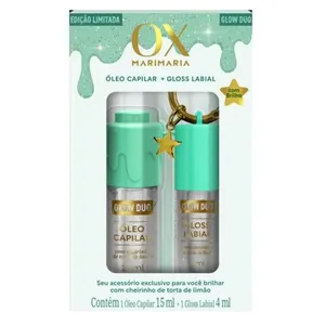 Kit Ox Mari Maria Glow Duo Torta De Limão Óleo Capilar 15ml + Gloss Labial 4ml