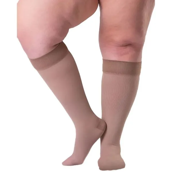 Meia 3/4 Reduce Sigvaris 30-40 mmHg Fechada Bege XG3