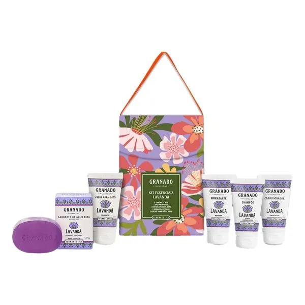 Kit Granado Lavanda 1 Sabonete Em Barra De Glicerina 90g + Shampoo + Condicionador + Hidratante + Creme Para Mãos 50ml Cada