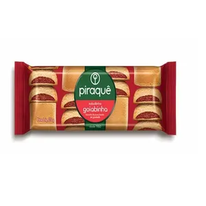 Biscoito Recheado Roladinho Goiabinha Piraquê Sabor Goiabada 25g