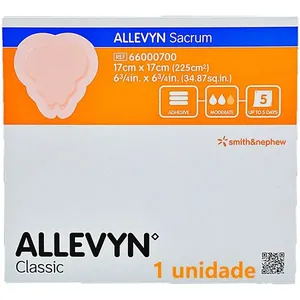 Curativo Allevyn Sacrum Espuma Hidrocelular +Silicone 17x17cm - unidade