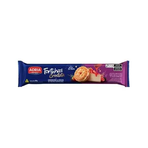 Biscoito Recheado Tortinhas Crostata Adria Sabor Cheesecake e Geleia de Frutas Vermelhas 80g