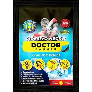 Doctor Pauher - Adesivo Gel Negro para Dor - 6 Unidades
