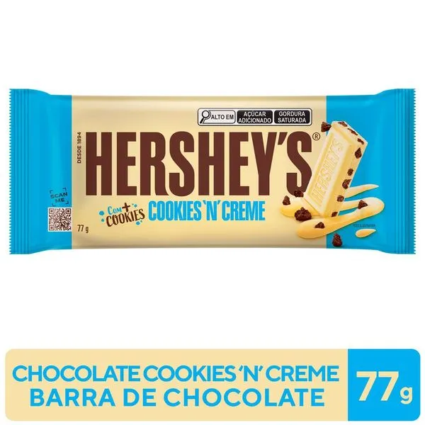 Chocolate Hershey's Branco Sabor Cookies 'n' Cream 77g