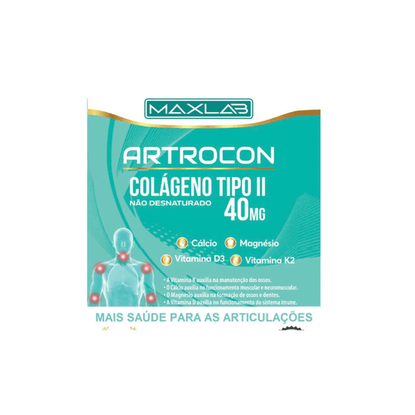 Artrocon 500mg C / 60 cápsulas (colágeno Tipo 2 + Cálcio + Magnésio + Vitamina D3 + Vitamina K2)