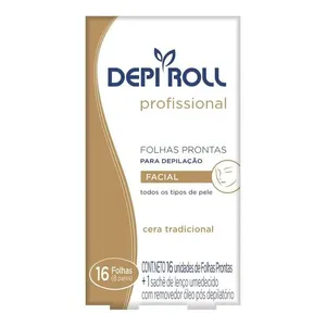 Lenços para Depilação Facial Depi Roll Tradicional 16 Unidades