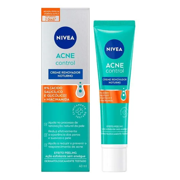 Creme Facial Nivea Acne Control Renovador Noturno 40ml
