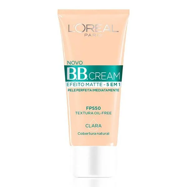 Base BB Cream L'Oréal Paris Efeito Matte Cor Clara FPS50 30ml