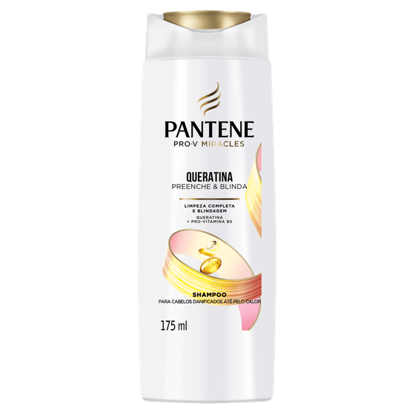 Shampoo Pantene Pro-V Miracles Queratina Preenche e Blinda Frasco 175ml