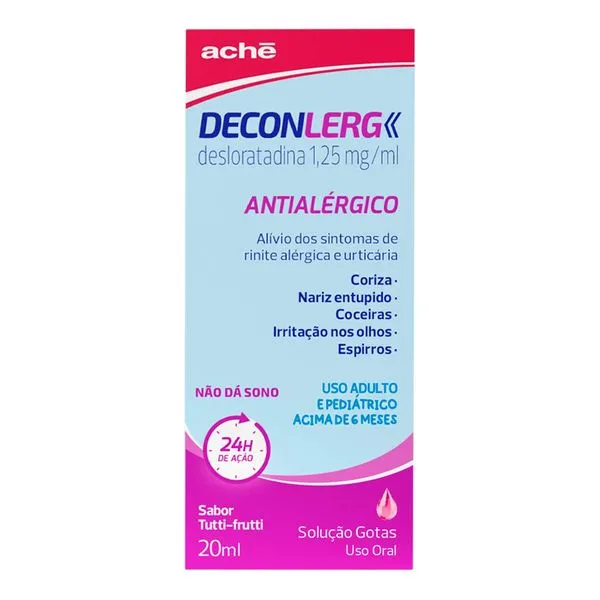 Antialérgico Deconlerg 1,25mg/ml Sabor Tutti Frutti 20ml Solução Gotas