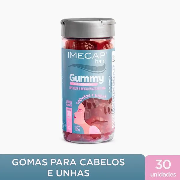 Imecap Hair Gummy Sabor Frutas Vermelhas 30 Gomas