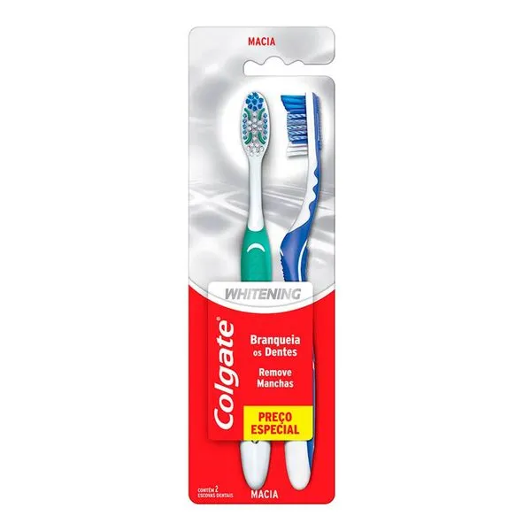 Escova Dental Colgate Whitening 2 Unidades